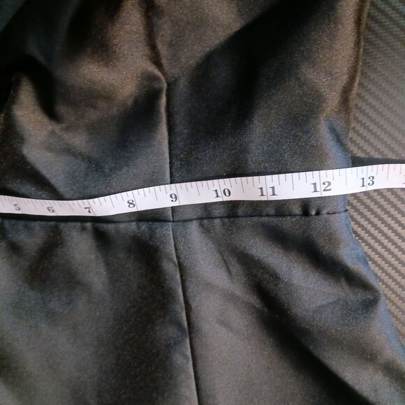 NEW Alfred Sung Jewel Neck Bowed Open-Back Trumpet Dress w/ Front Slit, Black, 0 - Picture 14 of 15